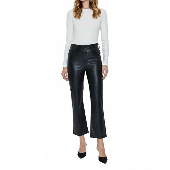 NEW PISTOLA lennon vegan leather pants in black